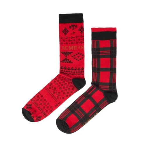 Tijdelijke aanbieding: AC Milan kerstkous, uniseks, voor volwassenen, Rood, 39-42 EU van 15.48 EUR naar 15.48 EUR (korting 0%)