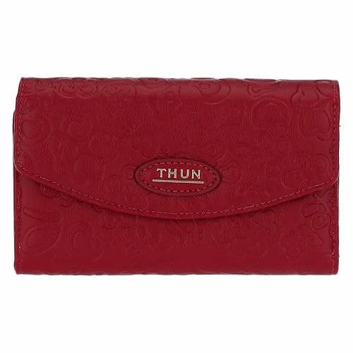 Limited offer: THUN - Wallet with Button Closure in Burgundy Faux Leather, 16 x 10.5 cm, Always with me Collection from 46.76 EUR to 24.49 EUR (save 48%)