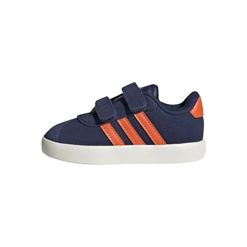 adidas Uniseks-Baby VL COURT 3.0 SHOES INFANTS, dark blue/impact orange/gold met., 19 EU