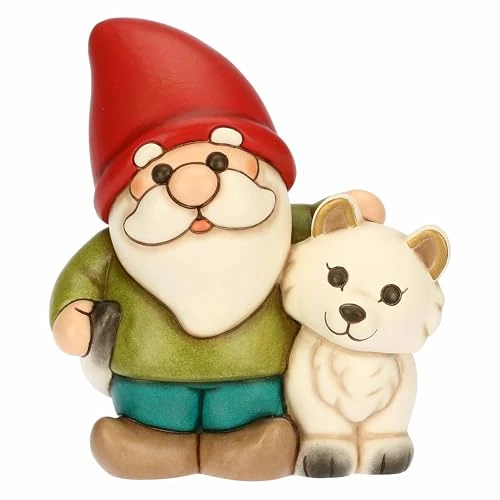 Limitiertes Angebot: THUN - Oliver Wichtel mit weißem Fuchs Perle aus Keramik, 14,1x9,3 cm, Höhe 15,8 cm, Kollektion Winter Incantato von 52.43 EUR auf 52.43 EUR (Spare 0%)