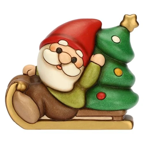 Tijdelijke aanbieding: THUN, Oliver Gnom op slee met boom van hoogwaardig keramiek, kerstcollectie, verzamelfiguren, cadeau-idee voor Kerstmis, 13,6 x 10,3 x 18,8 cm van 44.17 EUR naar 44.17 EUR (korting 0%)