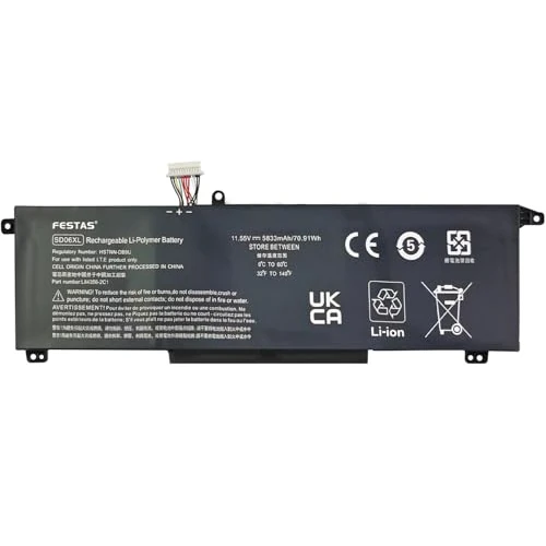 Oferta limitada: FESTAS SD06XL - Batería compatible con HP Omen 15-EN0007AX 15-EN1004AX de 57.92 € a 57.92 € (ahorro 0.00%)