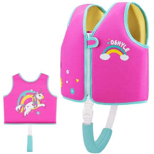 Offre limitée : Gilet de Natation OSHYLE pour Enfants Gilet Flottant pour Tout-Petits avec Sangle de sécurité Aide à la flottabilité (RJ-Unicorn, L(6-9)) de 34.99 € à 34.99 € (0.00% de remise)