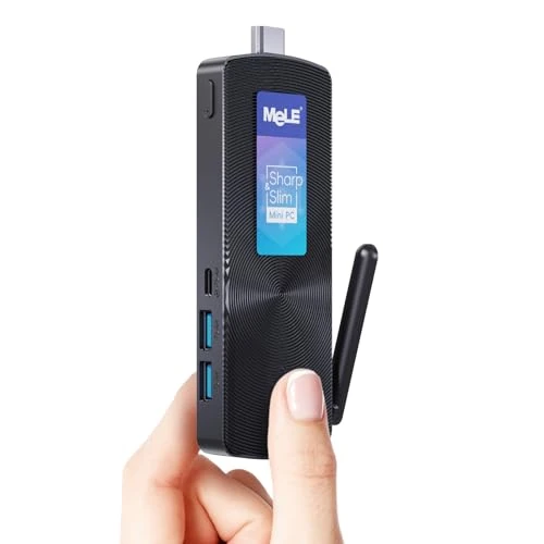 MeLE PCG02 ventilatorloze mini PC-stick Alder Lake N100 (tot 3,4 GHz) 8GB LPDDR4 128GB ROM Micro Desktop Computer Kleine Vormfactor PC met Volledige Functie USB-C, 2.4G/5G WiFi, 4K HDMI voor kantoor
