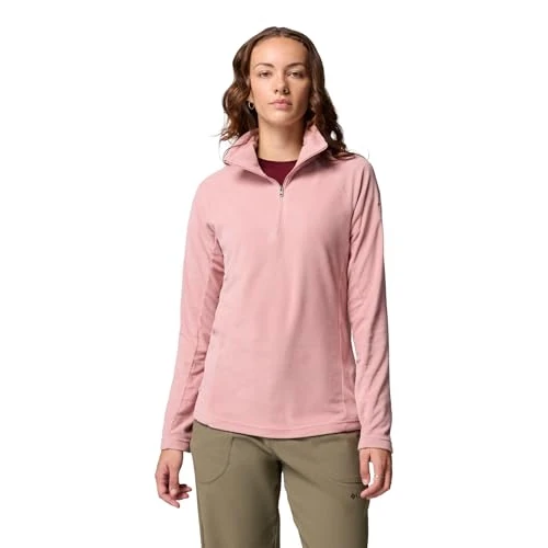 Columbia Glacial 4 1/2 Zip, Felpa In Pile Donna, Eraser Pink, XS
