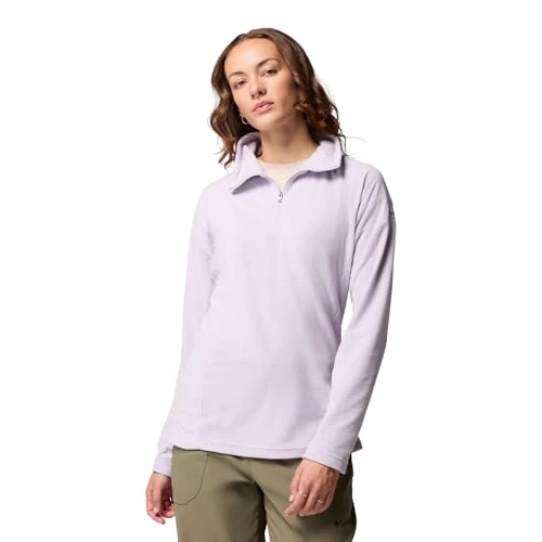 Offre limitée : Columbia Glacial IV 1/2 Zip, Vêtements de Sport Polaire, Poids Plume, Confort Extensible, Coupe Flexible, Ultra-léger, Chaleur Douillette - Femmes de 40.00 € à 18.04 € (55% de remise)