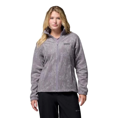 Offerta a tempo: Columbia Benton Springs Printed Full Zip, Strato esterno in pile, Vestibilità slim, Design accattivante, Caratteristiche pratiche - da donna - 49% da 55.00 € a 27.99 €