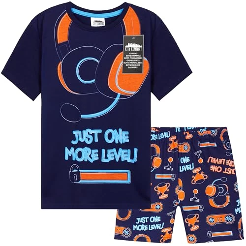 Begrenztes Angebot: CityComfort Schlafanzug Kinder Jungen Teenager Sommer Baumwolle Pyjama Set Atmungsaktiv und Bequem Gaming Kurze Schlafanzüge Jungen von 13.29 EUR auf 13.29 EUR (Rabatt 0%)