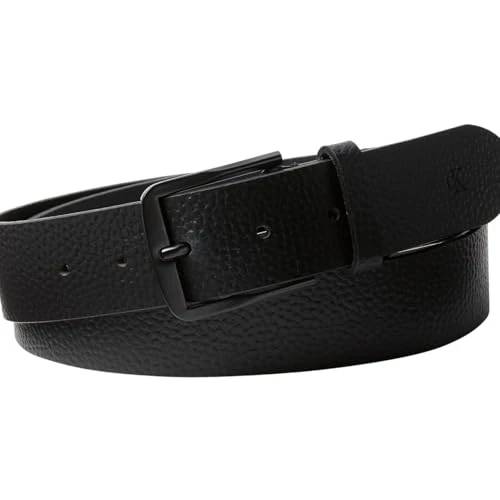 Calvin Klein Jeans Men's CLASSIC FLAT 35MM LV04G7022G Belts, Black (Black/Matte Black), 110