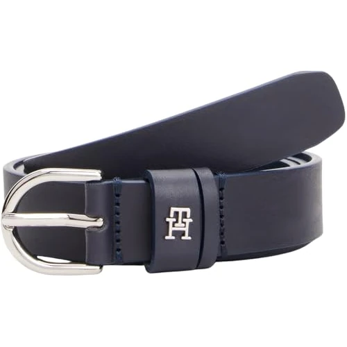 Limited-time offer: Tommy Hilfiger Women’s 2.5 cm Essential Effortless Leather Belt, Blue (Space Blue), 27.6 inches from 45.00 GBP to 35.09 GBP (save 22%)