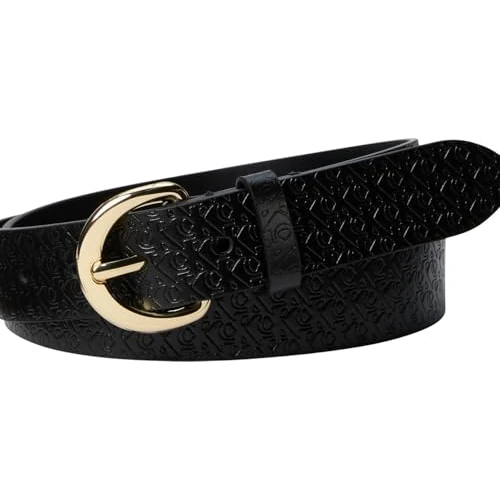 Oferta ograniczona: Calvin Klein Jeans Damskie klasyczne paski AOP 30 mm LV04K7019G, czarne (czarny/CK jasne złoto), 100, Czarny (czarny/Ck Light Gold), 100 z 147.36 PLN na 147.36 PLN (zniżka 0%)
