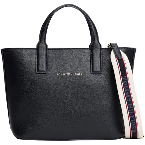Tommy Hilfiger Damen Tote Bag Tasche Logotape Mini Klein, Blau (Space Blue Corp), Einheitsgröße