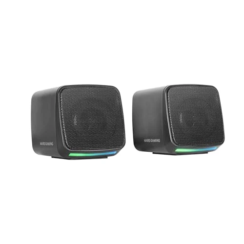 Offre limitée : Mars Gaming MS-Pro, Enceintes Compactes 10W, Éclairage RGB Flow Dynamique, Enceinte PC avec Boîtier Contrôle et Entrée Jack 3.5mm, Enceintes Gaming Compatibles PC/Mac/Smartphone/Tablette, Noir de 12.69 € à 12.69 € (0.00% de remise)