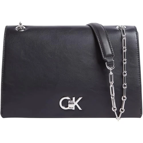 Calvin Klein Dames CK RE-LOCK MEDIUM KETTING LV04F3104G Crossover, zwart (zwart), één maat, Zwart (zwart), Eén maat