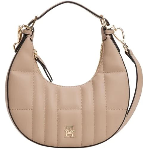 Tommy Hilfiger Dames TH FEMININE MOON CROSSOVER AW0AW17635 Crossover, Beige (Coastal Taupe), OS, Beige (Coastal Taupe), One Size