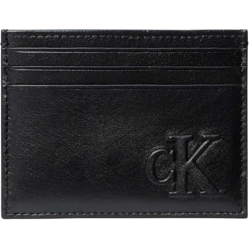 Offerta a tempo: Calvin Klein Uomo Porta Carte Bold in Pelle, Nero (Black), Taglia Unica - 53% da 49.90 € a 23.26 €