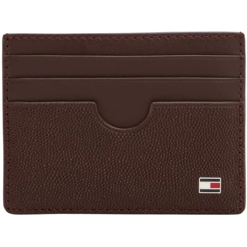 Tommy Hilfiger Heren TH Flag CC Holder AM0AM13517 kaarthouder, bruin (koffieboon), OS, Bruin (koffieboon), One Size