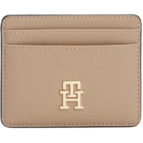 Tommy Hilfiger Dames TH Feminine CC Holder AW0AW17474 kaarthouder, Beige (Coastal Taupe), OS, Beige (Coastal Taupe), One Size