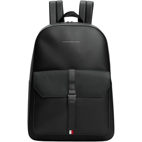 Tommy Hilfiger Heren TH FOUNDATION RUGZAK AM0AM13476 rugzak, zwart (zwart), OS, Zwart (zwart), One Size