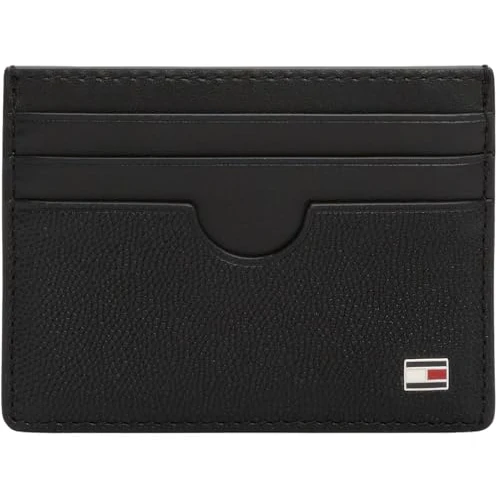 Tommy Hilfiger Heren TH Flag CC Holder AM0AM13517 kaarthouder, zwart (zwart), OS, Zwart (zwart), One Size