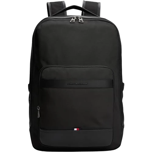 Tommy Hilfiger Heren TH NYLON TRAVEL RUGZAK AM0AM13469 Rugzak, zwart (zwart), OS, Zwart (zwart), One Size