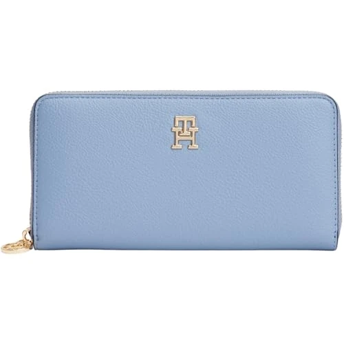 Tommy Hilfiger Damen Geldbörse Distinct mit Reißverschluss, Blau (Brisk Blue), Einheitsgröße