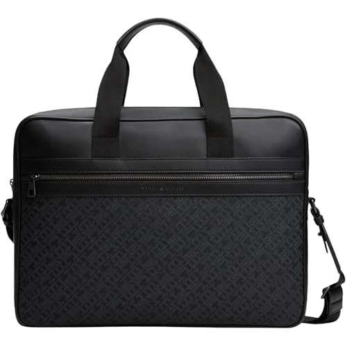 Tijdelijke aanbieding: Tommy Hilfiger Heren Laptoptas Monogram Elegant, Zwart (Black), One Size van 125.95 EUR naar 125.95 EUR (korting 0%)