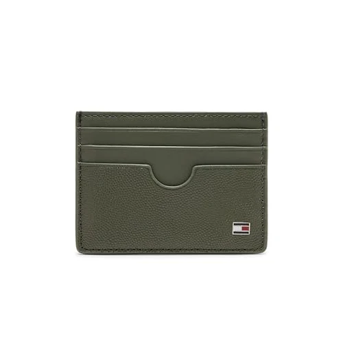 Offerta a tempo: Tommy Hilfiger Uomo Porta Carte Flag con Logo, Verde (Battle Green), Taglia Unica - 36% da 49.90 € a 32.11 €