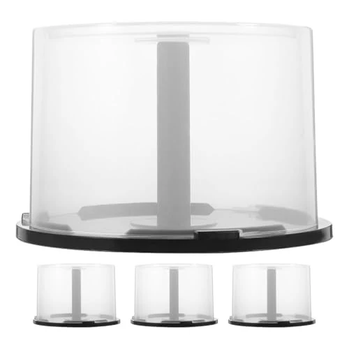 PRETYZOOM 4 stuks opbergdozen voor cd's, dvd's, organizer voor muziek en films, capaciteit design en robuust, eenvoudige toegang tot de bureau-discs