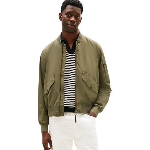 Limited-time offer: Tommy Hilfiger Men’s Packaway Bomber Jacket with Baseball Collar, Green (Battle Green), XL from 92.00 GBP to 92.00 GBP (save 0%)