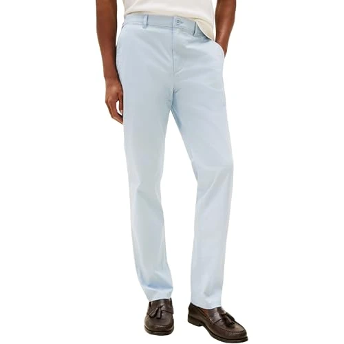 Offerta a tempo: Tommy Hilfiger Uomo Pantaloni Chino Core Denton Essential Twill Straight Fit, Blu (Blue Cloud), 34W/32L - 0.00% da 63.05 € a 63.05 €