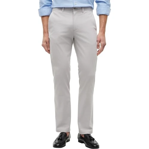 Oferta limitada: Tommy Hilfiger Pantalón Chino Hombre Core Denton Essential Twill Straight Fit, Gris (October Grey), 34W/34L de 99.90 € a 80.91 € (ahorro 19%)