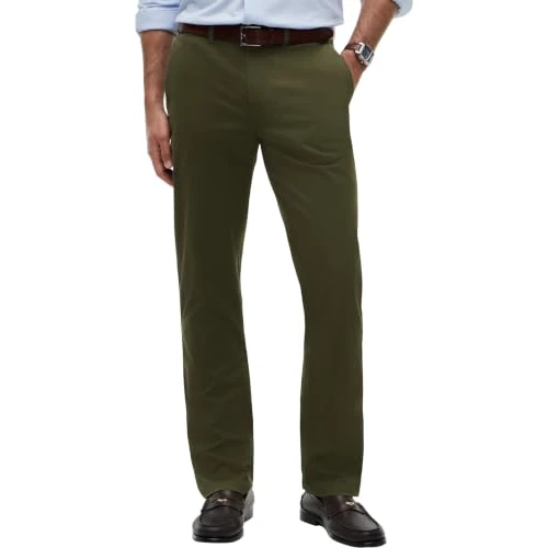 Offerta a tempo: Tommy Hilfiger Uomo Pantaloni Chino Core Denton Essential Twill Straight Fit, Verde (Dark Greenery), 30W/32L - 25% da 99.90 € a 74.99 €