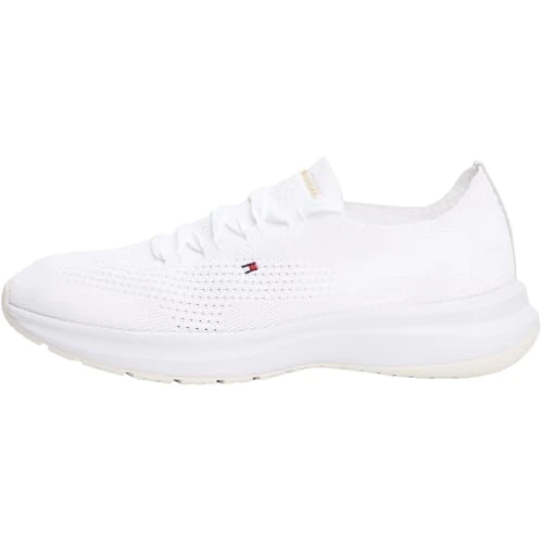 Tommy Hilfiger Dames Th Knit Runner Fw0fw08813 Low Top, Wit, 38 EU