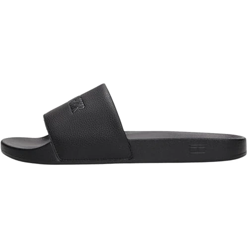 Oferta limitada: Tommy Hilfiger Chanclas Hombre Print Tumble con logotipo, Negro (Black), 41 de 44.90 EUR a 26.00 EUR (ahorro 42%)