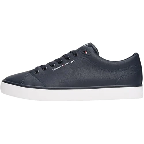 Offerta a tempo: Tommy Hilfiger Uomo Sneakers Vulcanizzate Core Low in Pelle, Blu (Desert Sky), 43 - 66% da 99.90 € a 33.99 €