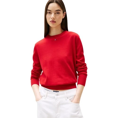 Limited offer: Tommy Jeans Women's Tjw Essential Crew Sweater Ext Dw0dw20159 Pullover Sweater (Pack of 1) from 35.10 EUR to 35.10 EUR (save 0%)