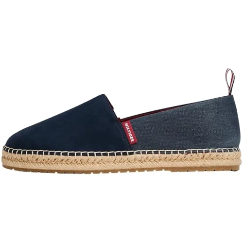 Beperkte aanbieding: Tommy Hilfiger Heren Hilfiger Flex Mix Espadrille Fm0fm05497, Blauwe Woestijnhemel, 41 EU van 73.65 EUR naar 73.65 EUR (besparing 0%)