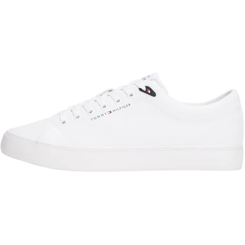 Oferta ograniczona: Tommy Hilfiger Męskie Core Low Top Leather Vulcanized Sneakersy, biały, 45 EU z 275.00 PLN na 275.00 PLN (zniżka 0%)