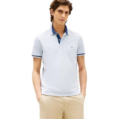 Beperkte aanbieding: Tommy Hilfiger Poloshirt voor heren, korte mouwen, Contrast Collar Block Regular Fit van 64.19 EUR naar 64.19 EUR (besparing 0%)
