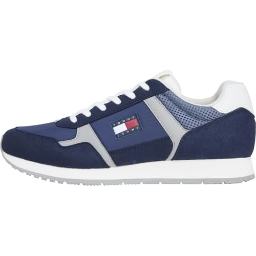 Tommy Jeans Men’s Casual Low Top Runner Trainers, Blue (Dark Night Navy), 7