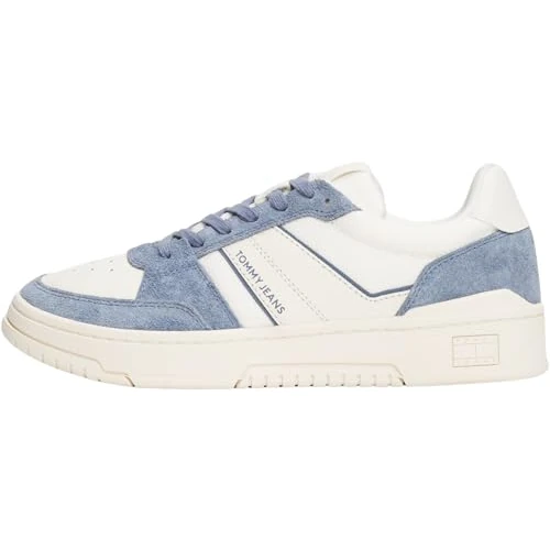 Tommy Jeans Baskets Cuvette Homme Pods Basses, Bleu (Blue Moment), 40