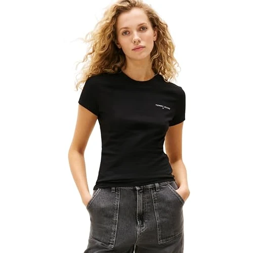 Tijdelijke aanbieding: Tommy Jeans S/S T-shirt voor dames, Zwart (zwart), L van 22.99 EUR naar 22.99 EUR (korting 0%)