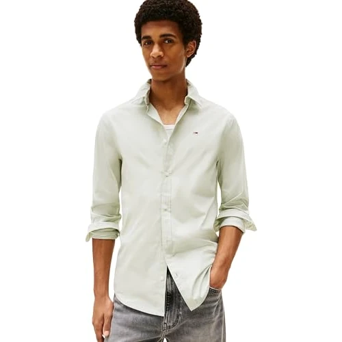 Offerta a tempo: Tommy Jeans Tjm Original Stretch Shirt Dm0dm04405, Camicia a Maniche Lunghe Uomo — 38% da 69,90 € a 43,08 €