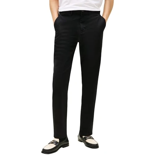 Offerta a tempo: Tommy Hilfiger Uomo Pantaloni Chino Core Harlem Essential Twill Relaxed Fit, Nero (Black), 32W/32L - 56% da 99.90 € a 44.40 €