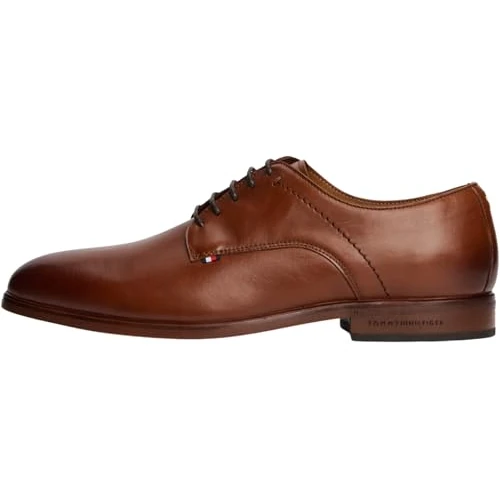 Limitiertes Angebot: Tommy Hilfiger Herren Derby Schuhe Thunit aus Leder, Schwarz (Black), 43 von 149.90 EUR auf 104.00 EUR (Spare 31%)