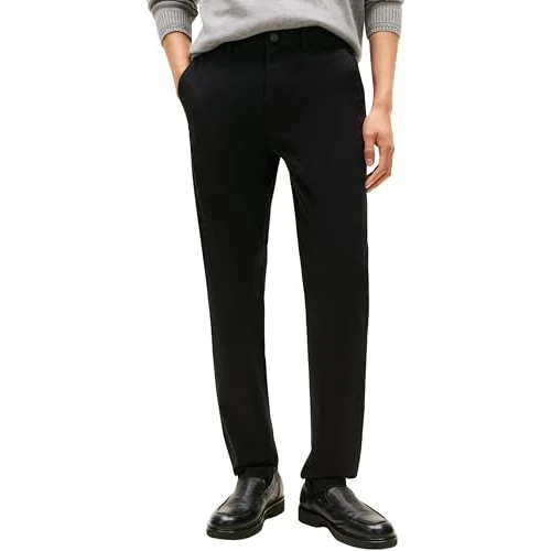 Limited-time offer: Tommy Hilfiger Men's Chinos Core Denton Essential Twill Straight Fit, Black (Black), 31W/34L from 74.09 £ to 36.12 £ (save 51.25%)