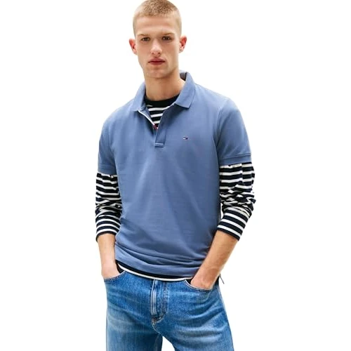 Offerta a tempo: Tommy Jeans Tjm Slim Placket Polo Ext Dm0Dm20676, Polo a Maniche Corte, Uomo, Grigio (Blue Moment), 3XL - 47% da 69.90 € a 37.14 €