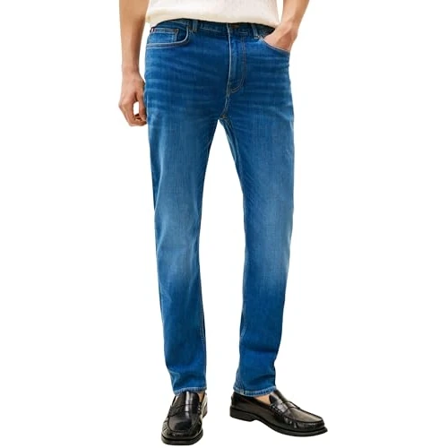 Tommy Hilfiger Herren Jeans Hose Slim Bleecker Mid Rise, Blau (Camino Indigo), 34W/29L