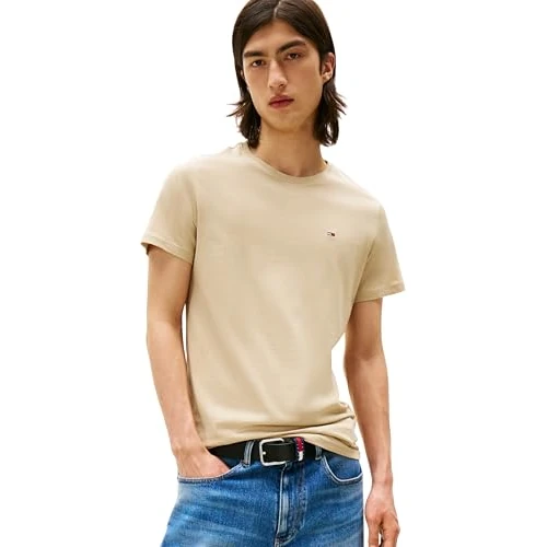 Limited offer: Tommy Jeans Men's TJM Original Slim Fit Short Sleeve T-Shirt from 21.52 EUR to 21.52 EUR (save 0%)